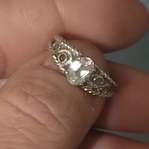 Vintage 10k white gold ring